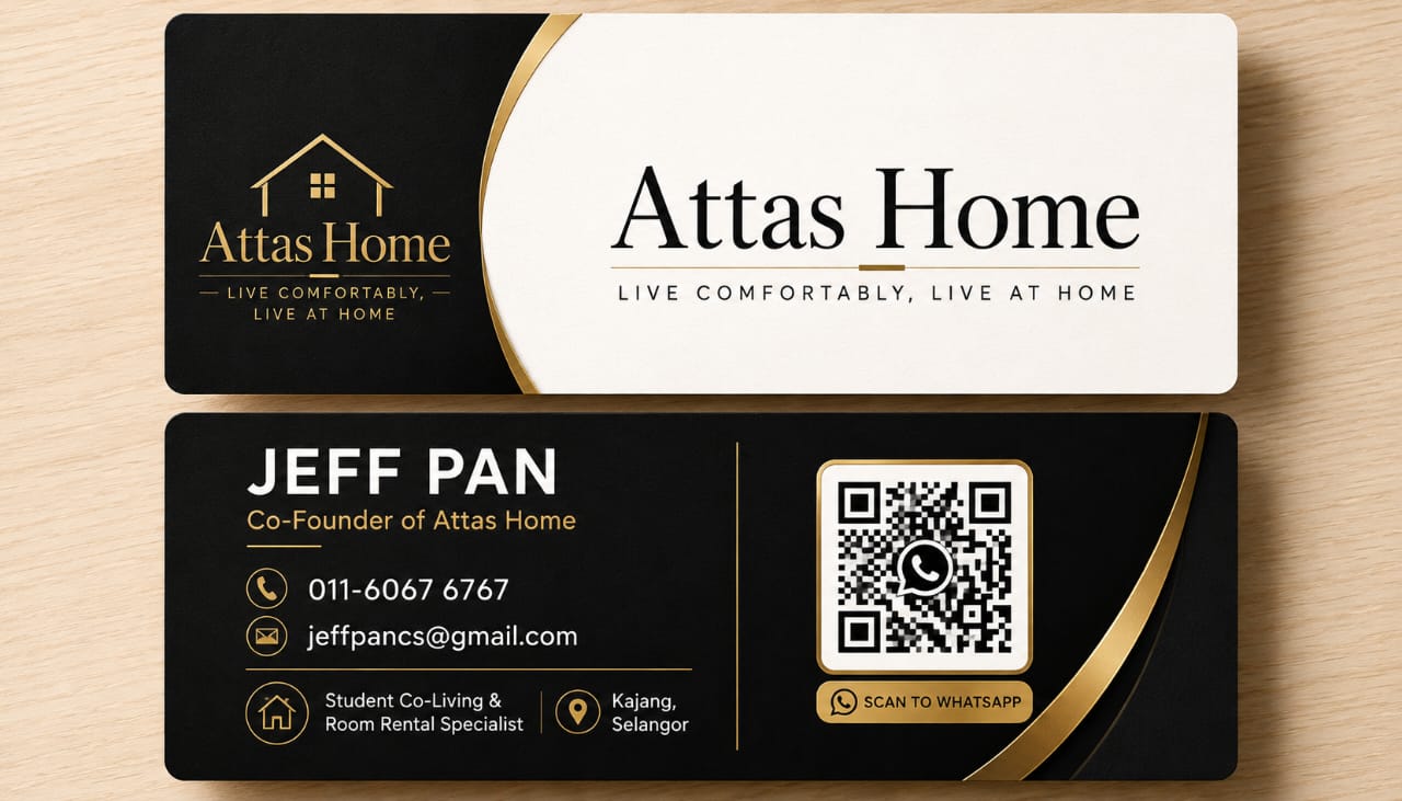 Jeff Pan — Co-Founder of Attas Home Name Card